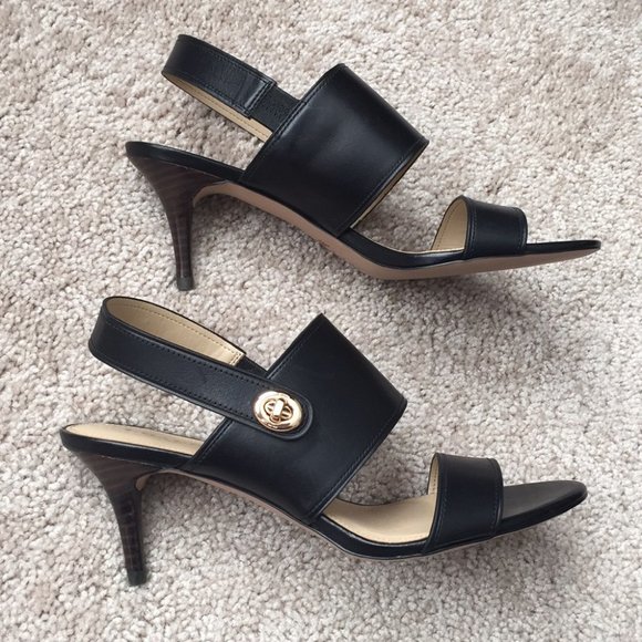 Coach Marla Turnlock Black Dress Heels - Picture 2 of 2